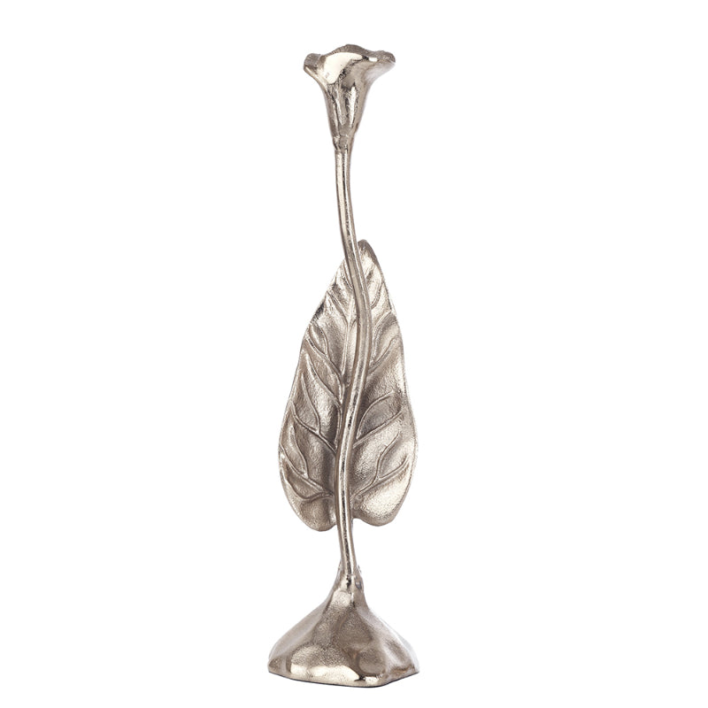 Large Jules Leaf Candle Holder | Multiple Colors Silver