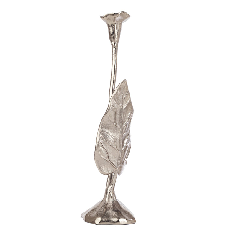 Large Jules Leaf Candle Holder | Multiple Colors Silver