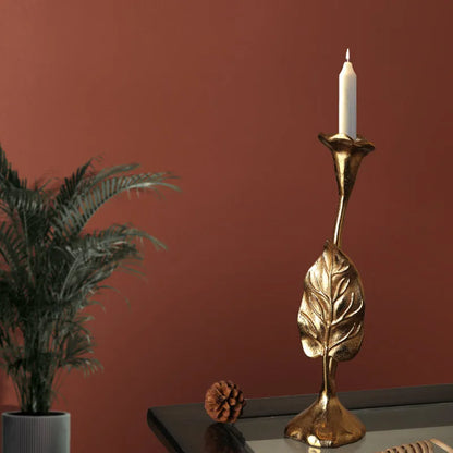 Large Jules Leaf Candle Holder | Multiple Colors Gold