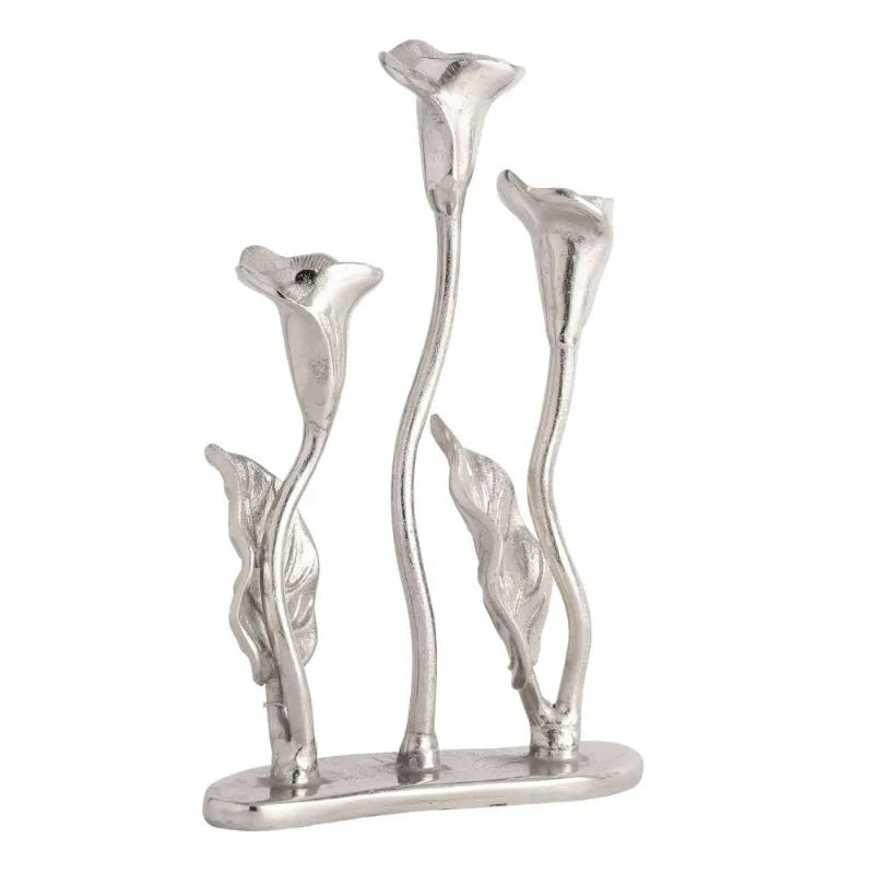 Triple Jules Candle Holder | Multiple Colors Silver