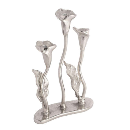 Triple Jules Candle Holder | Multiple Colors Silver