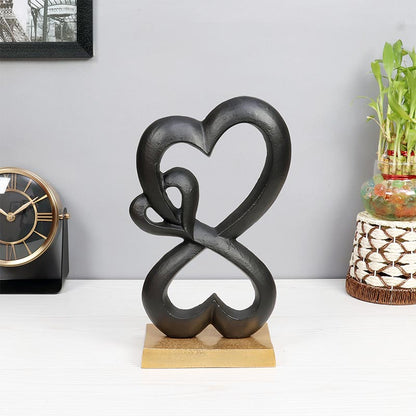 Aluminium Family Heart Small Sculpture | Multiple Colors