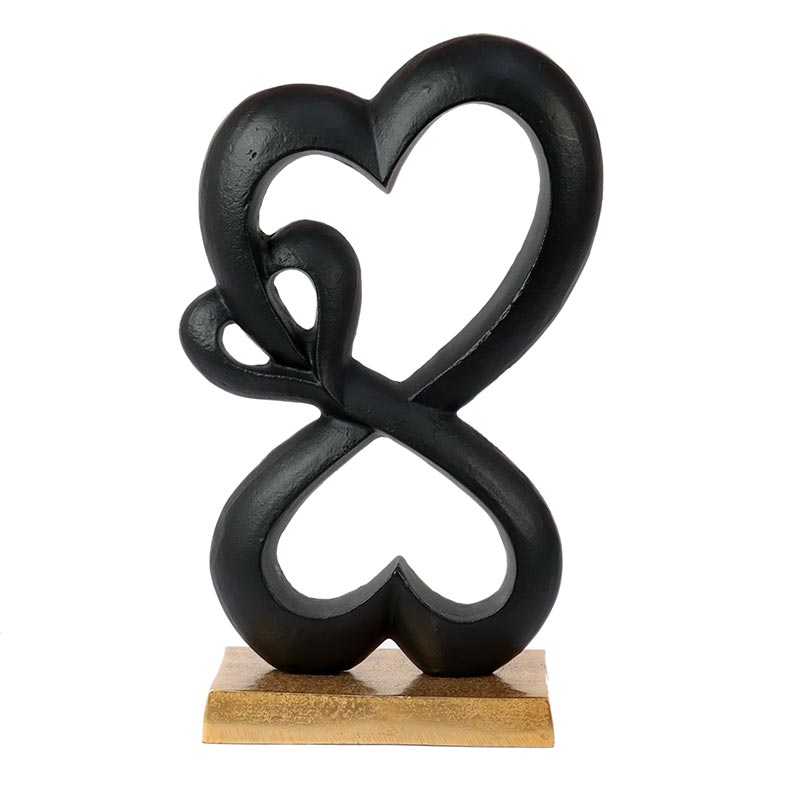 Aluminium Family Heart Small Sculpture | Multiple Colors