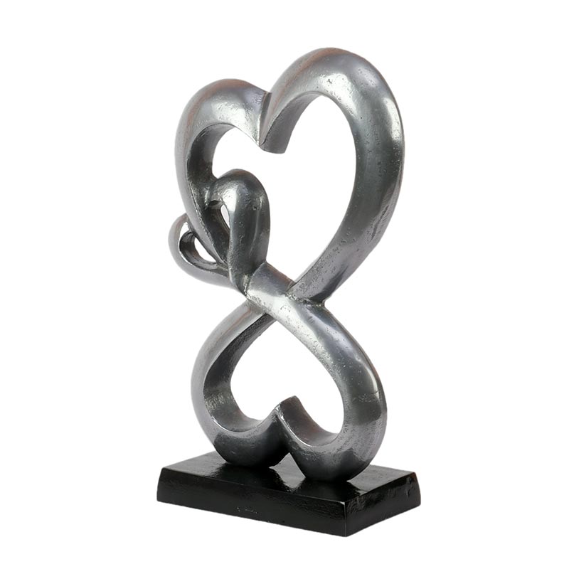 Aluminium Family Heart Small Sculpture | Multiple Colors