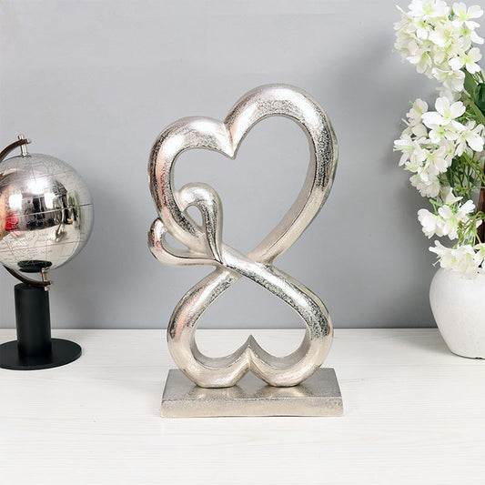 Aluminium Family Heart Large Sculpture - Dusaan