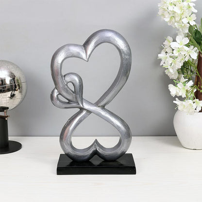 Aluminium Family Heart Large Sculpture