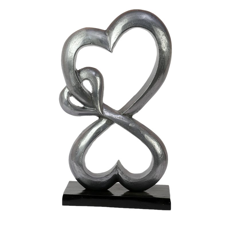 Aluminium Family Heart Large Sculpture