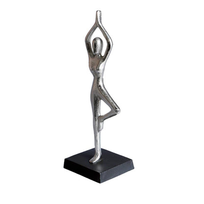 Aluminium Decorative Yoga Girl statue | 4 x 4 x 12 inches