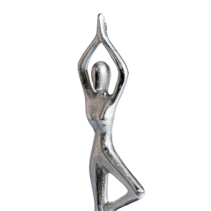 Aluminium Decorative Yoga Girl statue | 4 x 4 x 12 inches