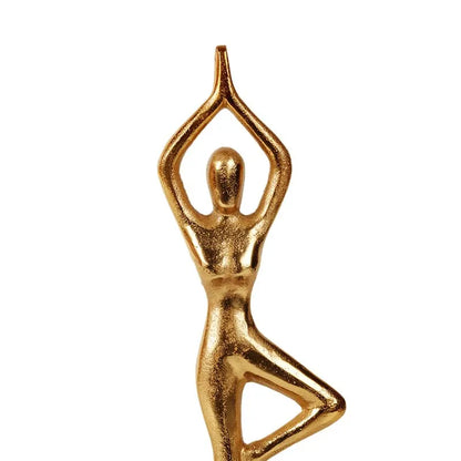 Aluminium Decorative Yoga Girl statue | 4 x 4 x 12 inches