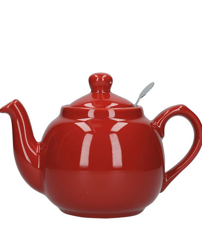 Red Cafetiere Ceramic Teapot