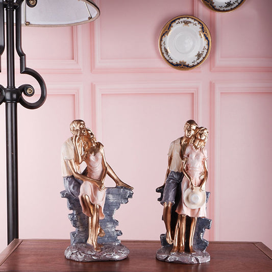 Khloe Pink Premium Couple Figurine | Set Of 2 Default Title