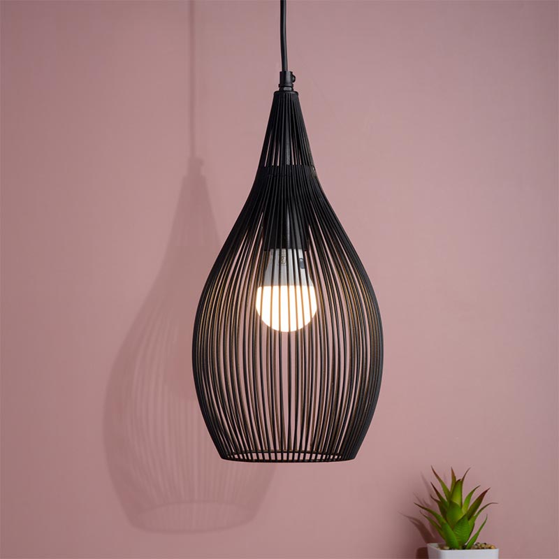 The Wired Pendant Light Jat Black Finish Default Title