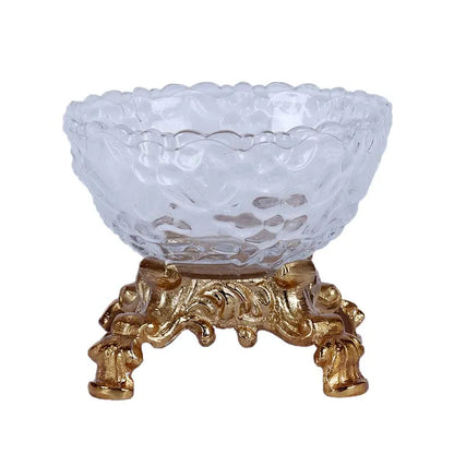 Four Legged Aristocrat's  Glass Aluminium Bowl | 4.5 x 4 inches