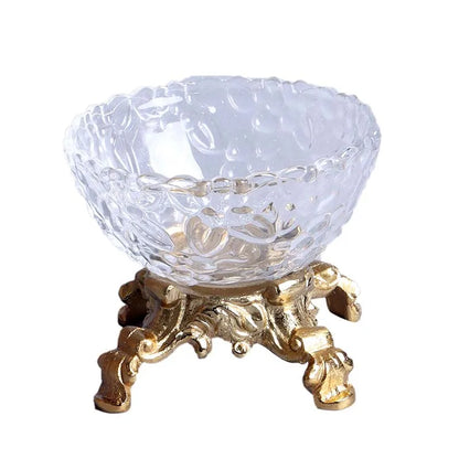 Four Legged Aristocrat's  Glass Aluminium Bowl | 5 x 4 inches