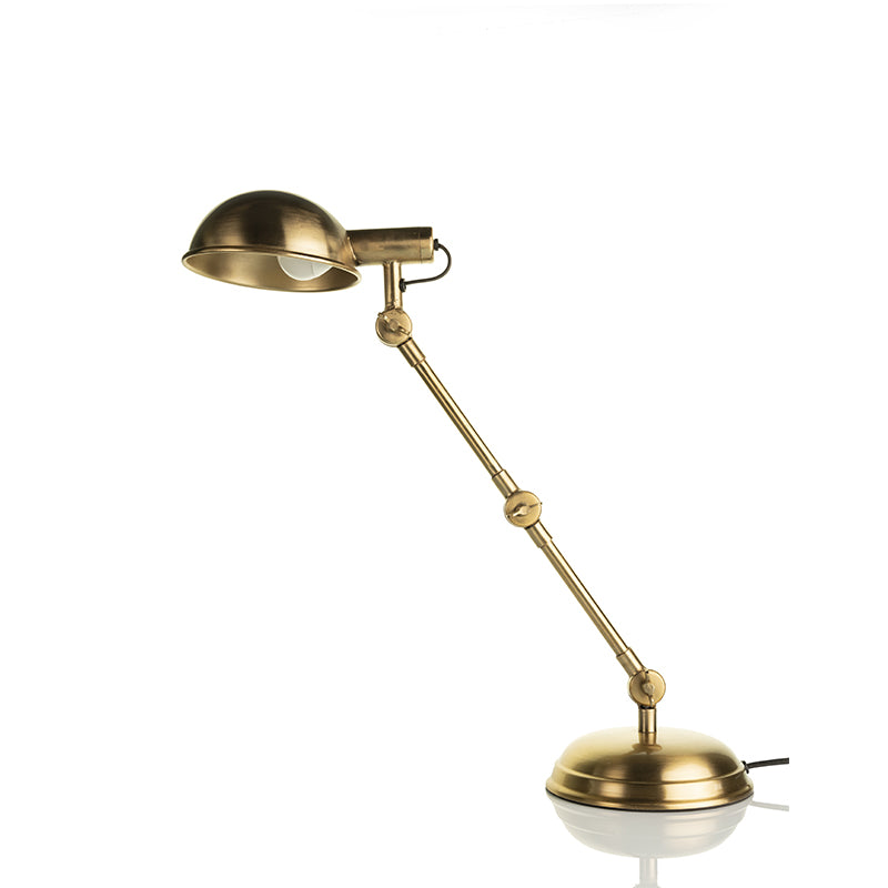 Fergal Poulsen Gold Antique Brass Finish Table Lamp Default Title