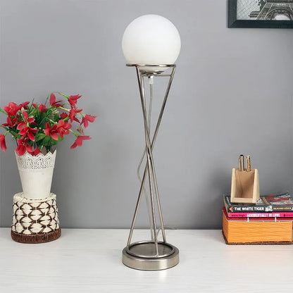 Sybil's Orb Gold Matt Brass Finish Table Lamp | Multiple Colors Silver