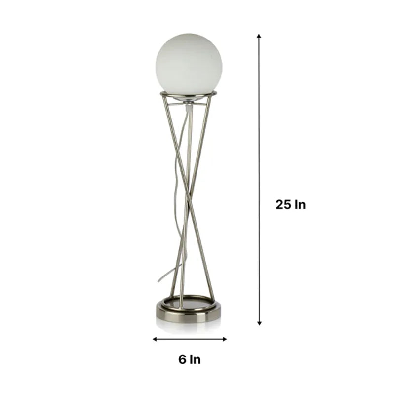 Sybil's Orb Gold Matt Brass Finish Table Lamp | Multiple Colors Silver