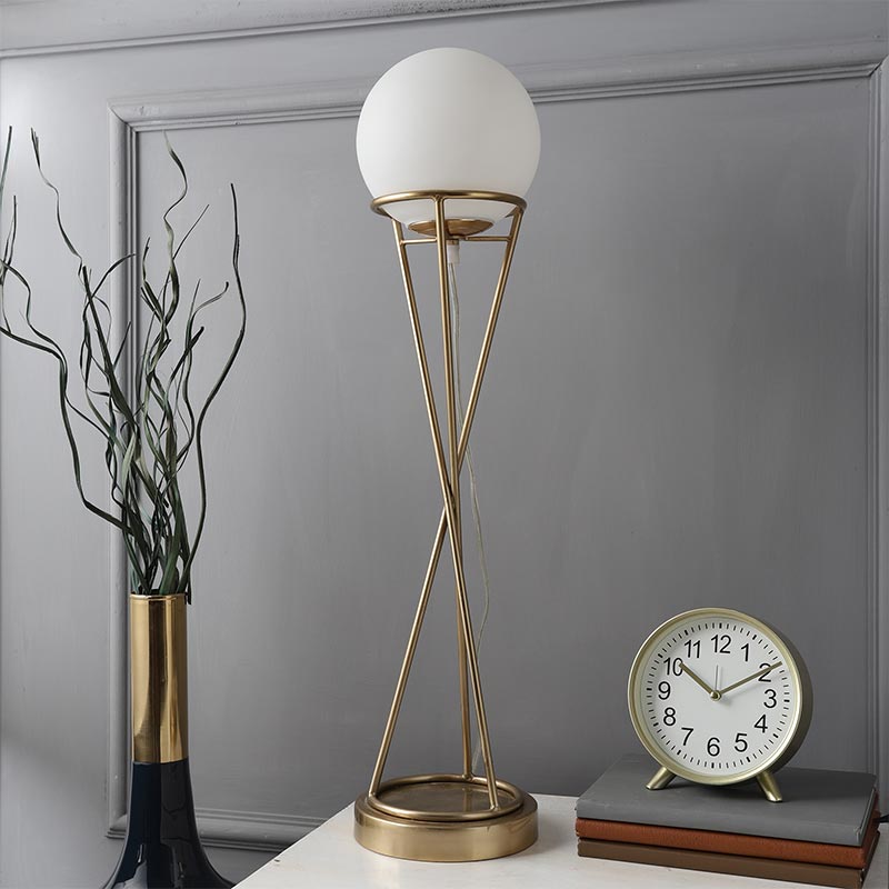 Sybil's Orb Gold Matt Brass Finish Table Lamp | Multiple Colors Gold