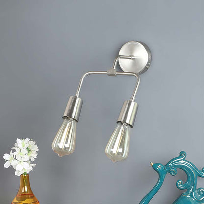 Salcia Artsy Dual Wall Light in Pewter Finish | Multiple Colors