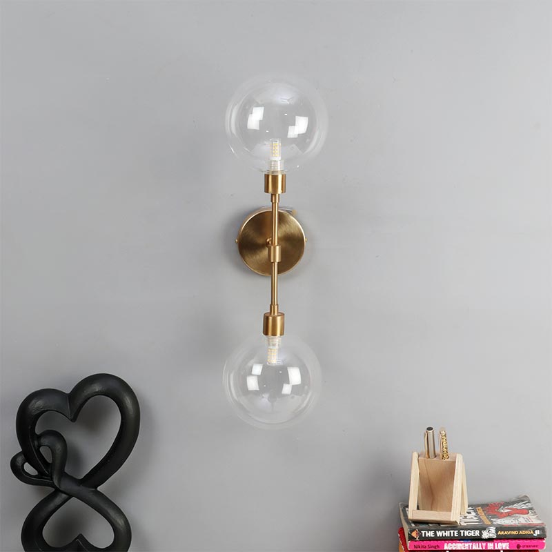 The Proud Orb Dual Glass Ball Wall Light | Multiple Colors