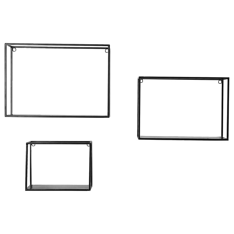 Trio's Metallic Shelves | Set of 3 | Multiple Colors Black
