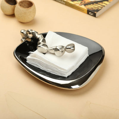 Modern Napkin Holder | Multiple Colors Black & Silver