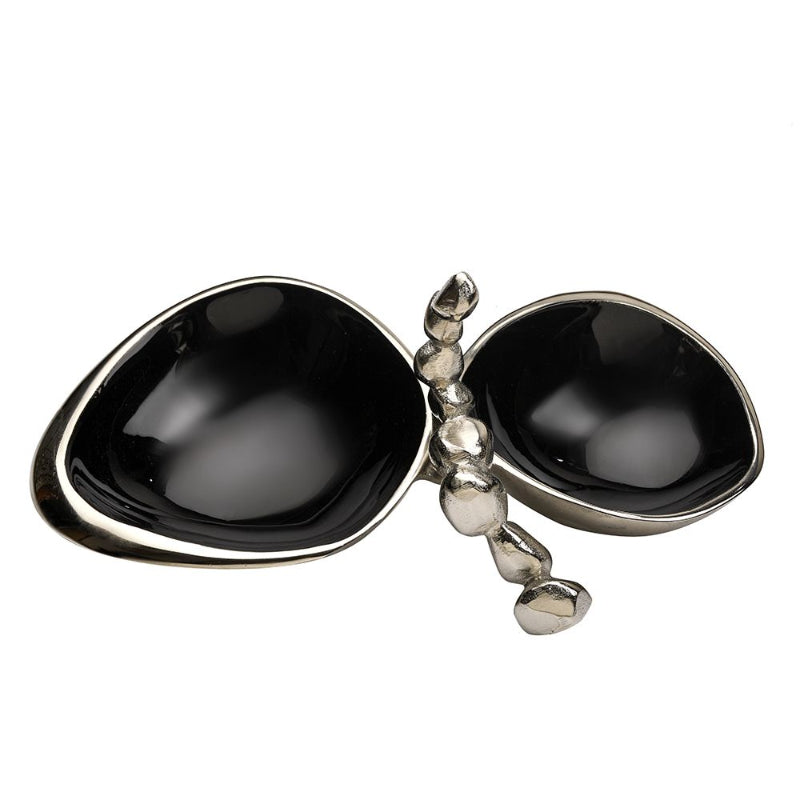 Classic Double Bowl Platter | Multiple Colors Black