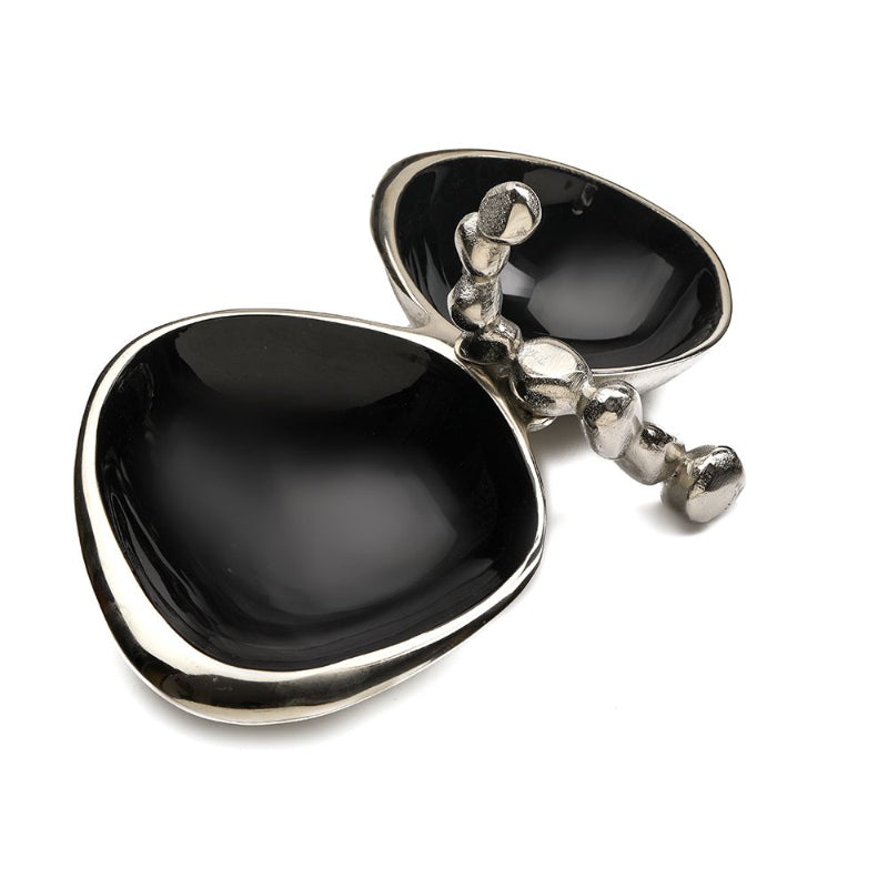 Classic Double Bowl Platter | Multiple Colors Black