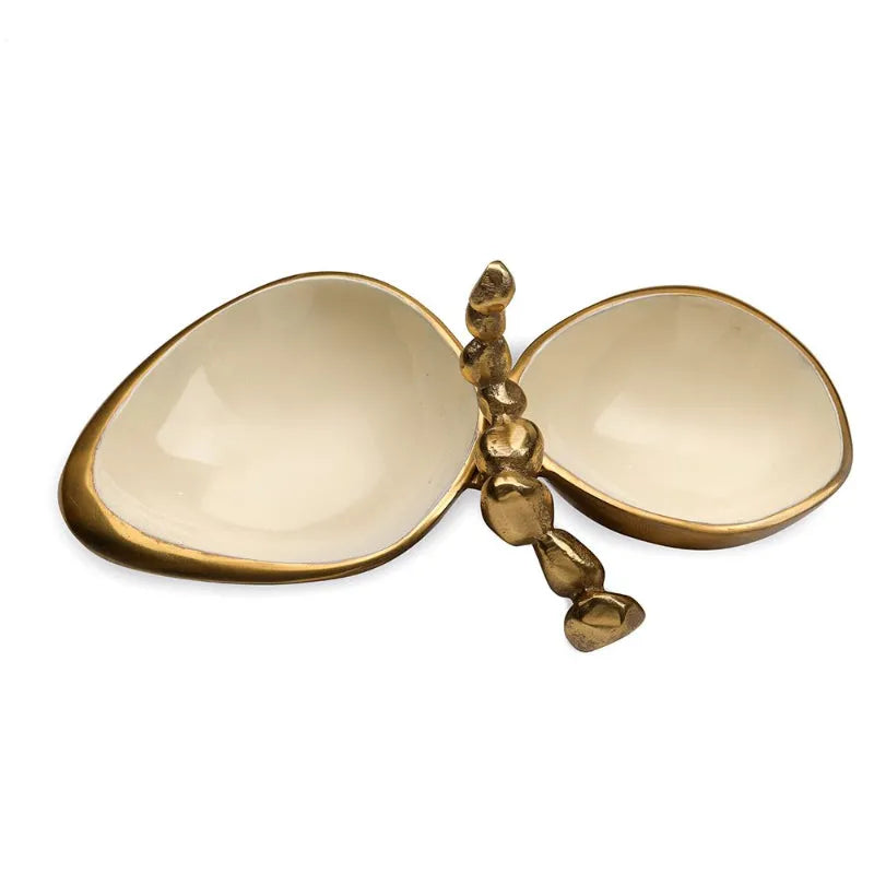 Classic Double Bowl Platter | Multiple Colors Gold