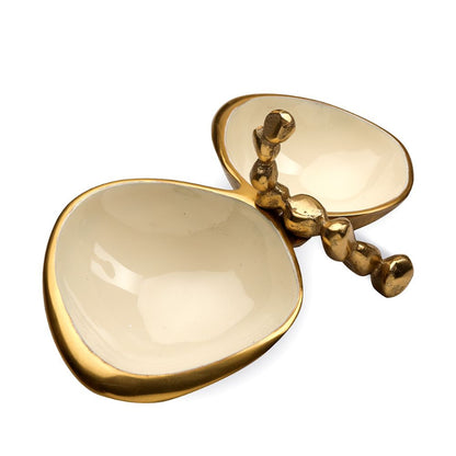 Classic Double Bowl Platter | Multiple Colors Gold