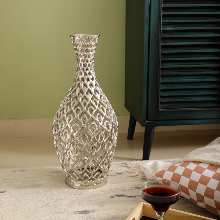 Cavendish Decorative Metal Floor Vase | 10 x 22 inches