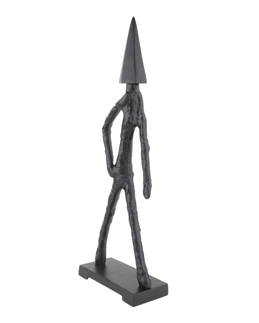 Arrowed Being Sculpture Aluminum Showpiece Black
