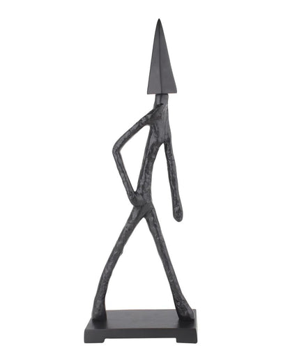 Arrowed Being Sculpture Aluminum Showpiece Black