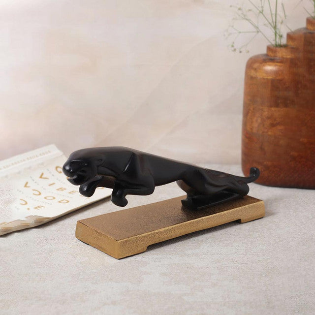 The panther leap on Base | 12 x 3 x 5 inches