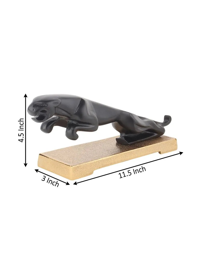 The panther leap on Base | 12 x 3 x 5 inches