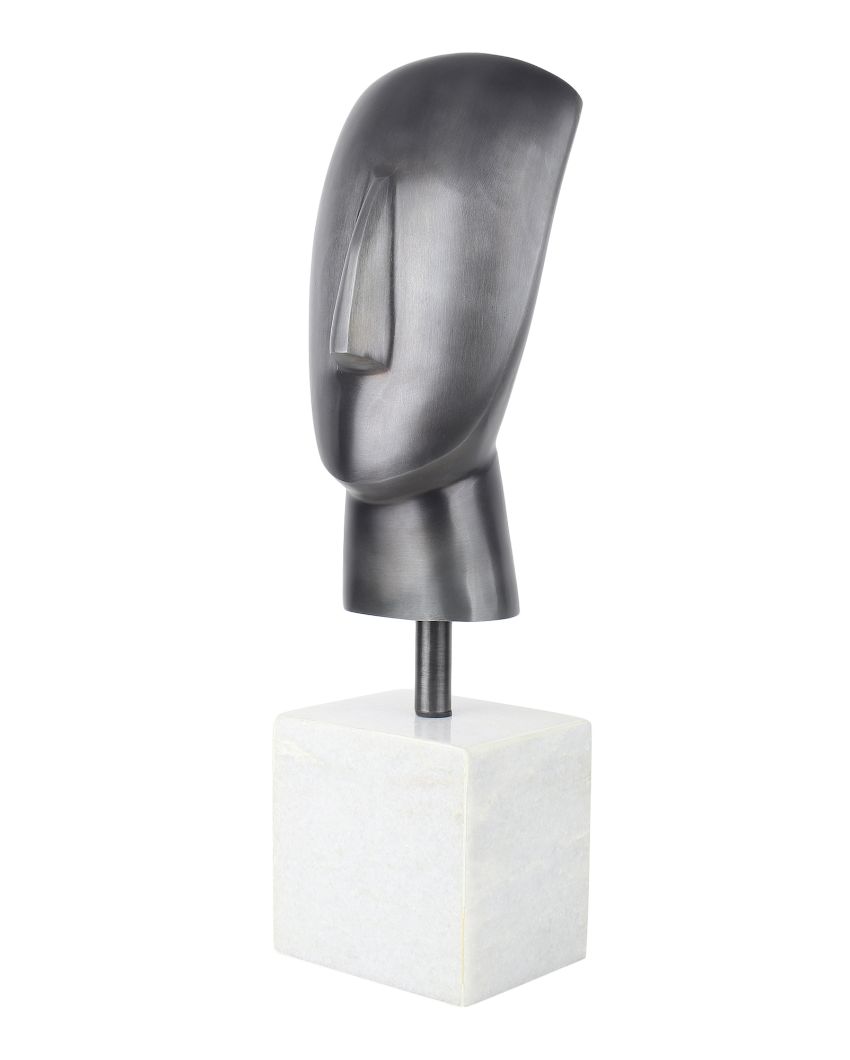 Marble Muse Visage Aluminum Showpiece | 6 x 4 x 19 inches