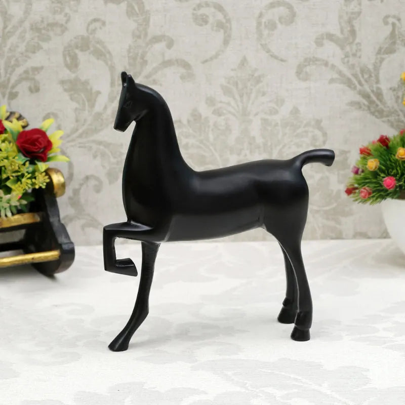 Enigmatic Equine Showpiece Black