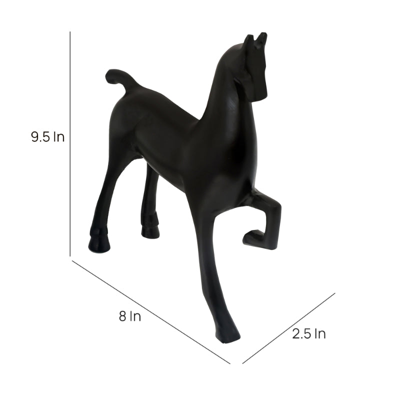 Enigmatic Equine Showpiece Black