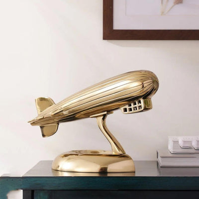 Zeppelin Metal Gold Decorative | 13 x 9 x 5 inches