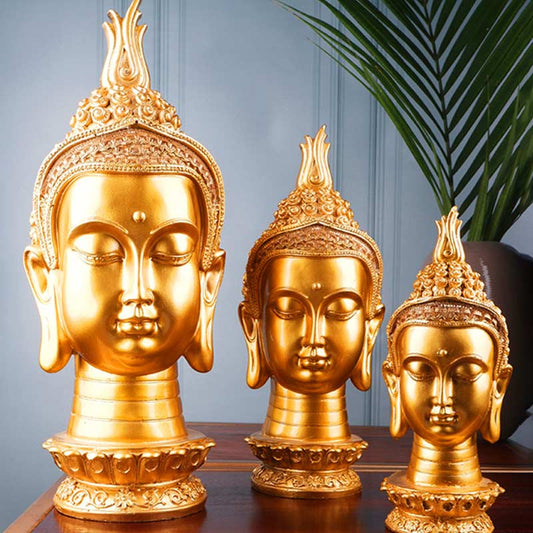 Elegant Gold Premium Buddha Figurine For Meditation And Peace | Set Of 3 Default Title
