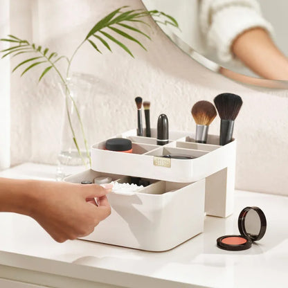 Viva Medium White Cosmetic Organiser with Drawer Default Title