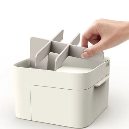 Viva Medium White Cosmetic Organiser with Drawer Default Title