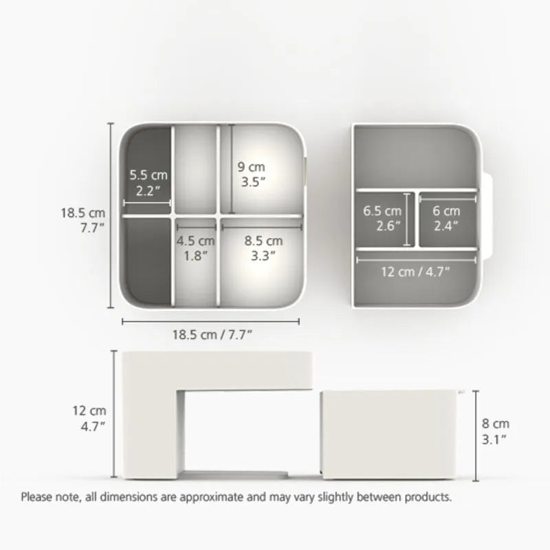 Viva Medium White Cosmetic Organiser with Drawer Default Title