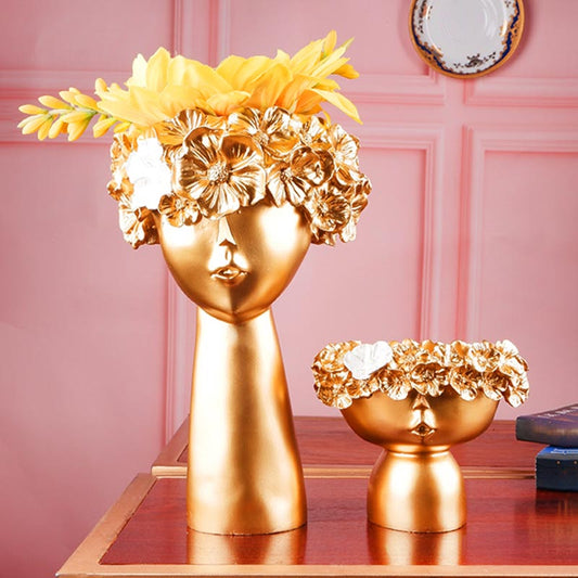 Classy Premium Décor Gold Tone Vase | Set Of 2 Default Title