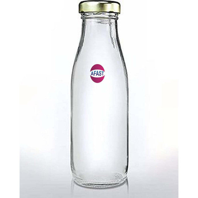 Premium Clear Glass Water and Milk Bottle for Serving and Storing Drinks | 1000 ML | 3 x 10 inches