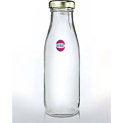 Premium Clear Glass Water and Milk Bottle for Serving and Storing Drinks | 1000 ML | 3 x 10 inches