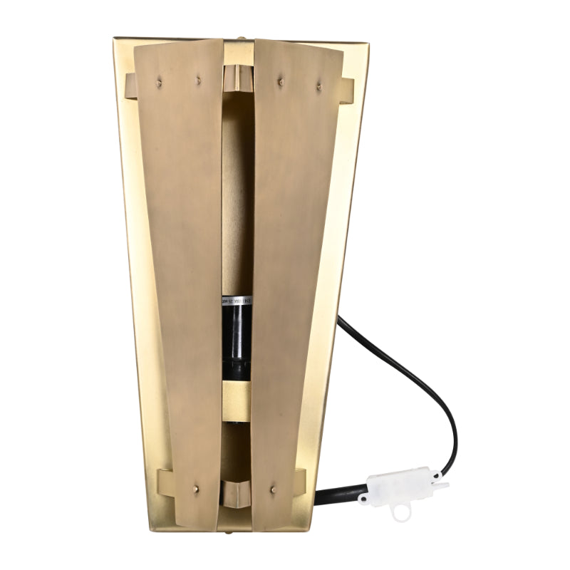 Tri-Angular Antique Brass Wall Lamp Default Title