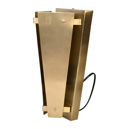 Tri-Angular Antique Brass Wall Lamp Default Title