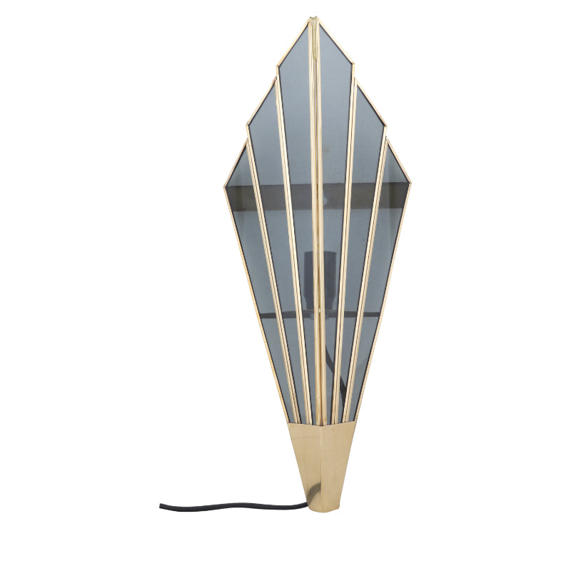 Triangular Abstract Luxe Wall Lamp with Frosted Glass Black